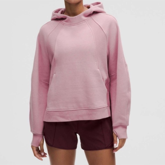 Lululemon Rose Blush Scuba Oversized Side-Slit Hoodie - Picture 1 of 8